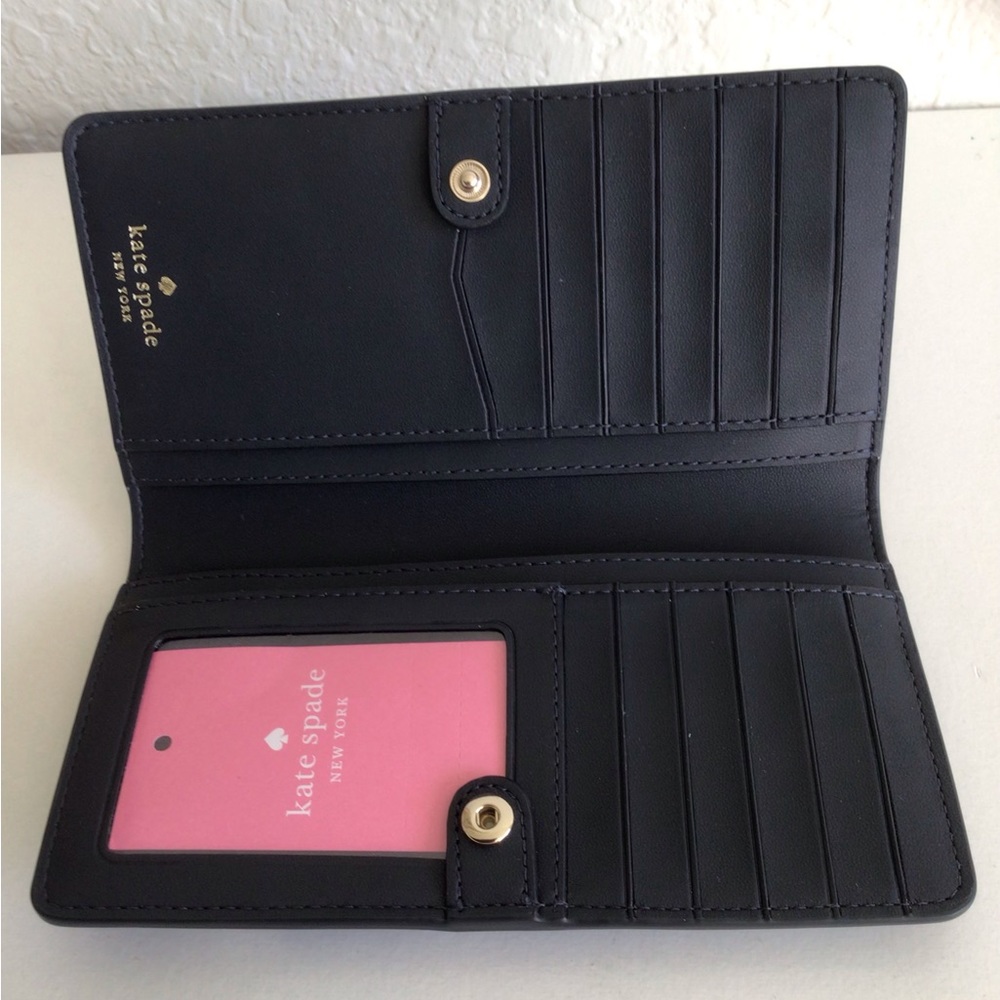 Kate Spade Staci Large Bifold Wallet Orchard Toss Leather NEW
